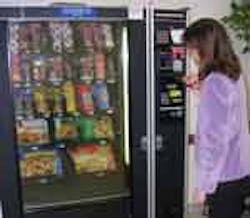 TV dinners in a frozen machine have heating instructions on the package. This machine is serviced by Automat Vending Inc., Yakima, Wash. TV dinners in a frozen machine have heating instructions on the package. This machine is serviced by Automat Vending Inc., Yakima, Wash.