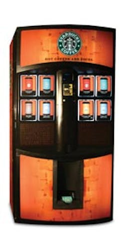 Prototype of the Starbucks hot drink vender. Prototype of the Starbucks hot drink vender.