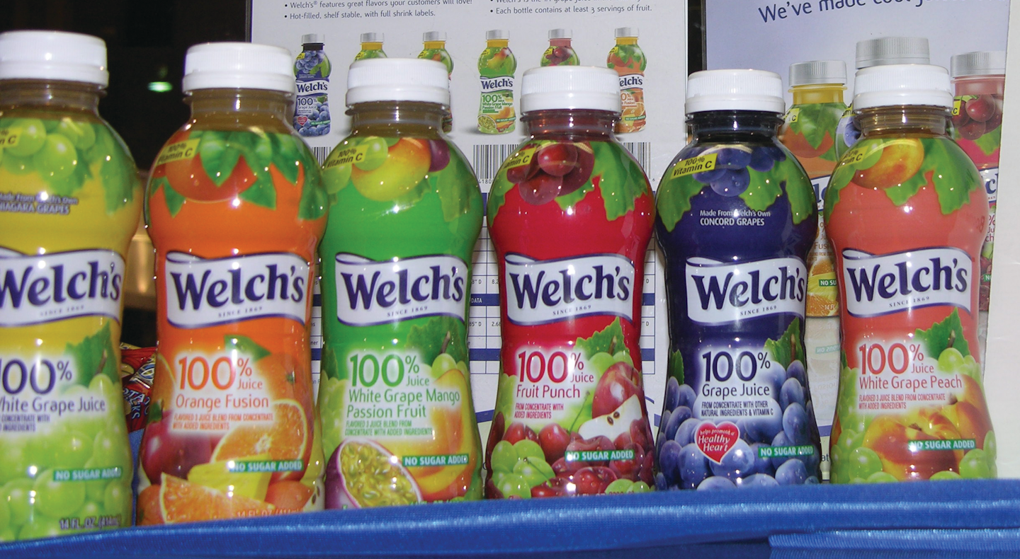 100 percent juice 14ounce bottles From Welch's Vending Market Watch