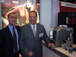 Andre Fucci, left, and Nick Russo introduce the new Lavazza brewers.