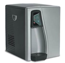 » Vertex PWC-400 PureWaterCooler™ is a sleek, upscale bottle-less dispenser that fits on countertops underneath standard cabinets (16.5 inches tall) and uses the existing water source. This space saving hot and cold cooler serves up to 30 people and offers two filter options – reverse osmosis filtration (removing 95 percent of TDS, total dissolved solids) or standard carbon filtration (removing chlorine to enhance taste and odor). The filter cartridges are side panel accessible for easy replacement. The refill opening accommodates bottles and mugs (8 inches tall). There is also a built-in moisture sensor that shuts off the unit when a leak is detected. An ultraviolet option is also available for point-of-use sterilization. For more information, visit www.VertexWater.com or call 800-627-2146. » Vertex PWC-400 PureWaterCooler™ is a sleek, upscale bottle-less dispenser that fits on countertops underneath standard cabinets (16.5 inches tall) and uses the existing water source. This space saving hot and cold cooler serves up to 30 people and offers two filter options – reverse osmosis filtration (removing 95 percent of TDS, total dissolved solids) or standard carbon filtration (removing chlorine to enhance taste and odor). The filter cartridges are side panel accessible for easy replacement. The refill opening accommodates bottles and mugs (8 inches tall). There is also a built-in moisture sensor that shuts off the unit when a leak is detected. An ultraviolet option is also available for point-of-use sterilization. For more information, visit www.VertexWater.com or call 800-627-2146.