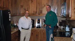 Paul Endres, left, and Mike Ferguson applied lessons they learned at a large regional OCS company to launch Southern Refreshment Services in greater Houston, Texas in 1991.