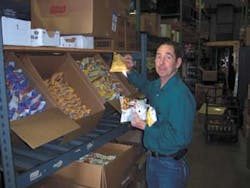 Dave Robinson’s cousin, Neal Robinson, pre kits the deliveries in the warehouse. The company has pre-kitted from its inception. Dave Robinson’s cousin, Neal Robinson, pre kits the deliveries in the warehouse. The company has pre-kitted from its inception.