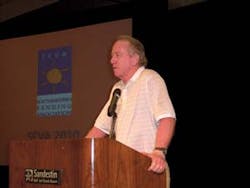 Archie Manning addresses the gathering. Archie Manning addresses the gathering.