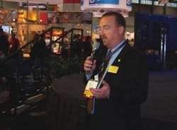 Richard Harvey of A&amp;R Services LLC, Monument, Colo., describes his success with Avanti Markets during the National Automatic Merchandising OneShow in Chicago.