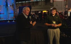 Vic Pemberton, left, and David Pemberton of Pepi Food Services, Bainbridge, Ga., claim cashless capability is a worthwhile investment for vending during the National Automatic Merchandising Association OneShow in Chicago. Vic Pemberton, left, and David Pemberton of Pepi Food Services, Bainbridge, Ga., claim cashless capability is a worthwhile investment for vending during the National Automatic Merchandising Association OneShow in Chicago.