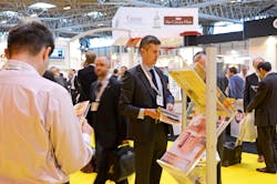 Attendance was up 15 percent for the first day of recent AVEX show in Biringham, U.K. Attendance was up 15 percent for the first day of recent AVEX show in Biringham, U.K.