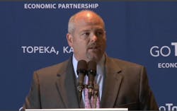 Mike Wittman, vice president of supply at Mars Chocolate North America spoke about the multi-phase plan for the news Mars facility in Topeka, Kan. Mike Wittman, vice president of supply at Mars Chocolate North America spoke about the multi-phase plan for the news Mars facility in Topeka, Kan.