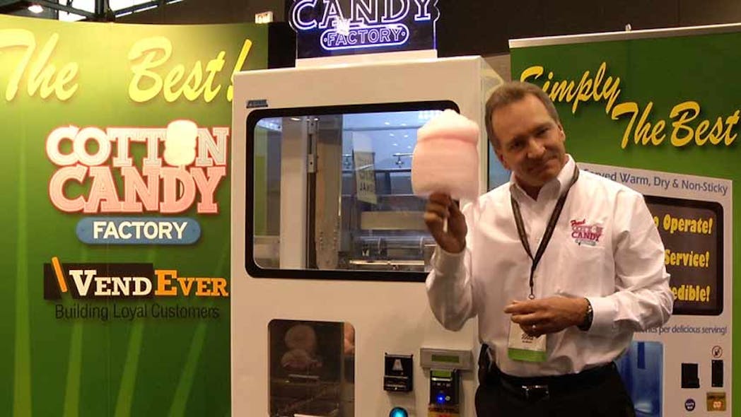 VendEver Cotton Candy Vending Machine at the 2010 NAMA Oneshow.