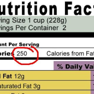 Nutrition Label Calories