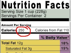 Nutrition Label Calories