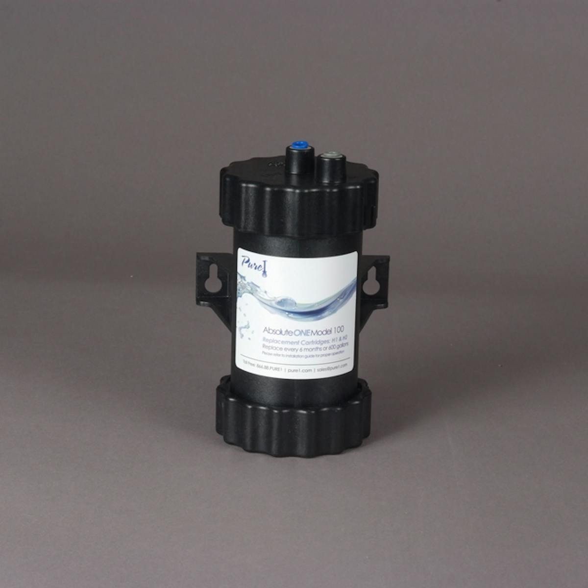 Water filters come in various sizes and styles. This cartridge from Pure1 Systems, filters water through a 4-zone sediment cartridge from 5.0 microns down to .5 micron, absolute, eliminating 99.9 percent of impurities and bacteria that are half micron in size or larger.