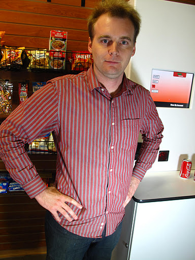 Adam Arthur of Revolution Vending, San Diego, Calif., developed his own self checkout market.