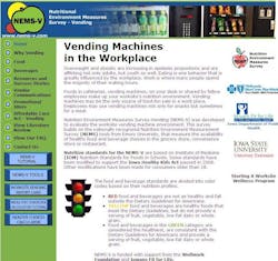 Website used by the Healthy Vending Program.