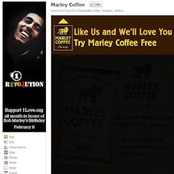 Marley Coffee Homepage