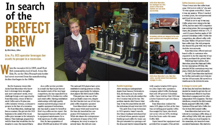 Featured In Automatic Merchandiser Mccormick Coffee Erie Pa Leverages Its Assets To Thrive In Recession Vending Market Watch