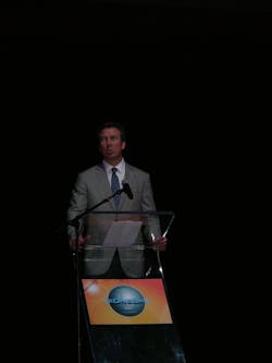 Brad Ellis welcomes attendees to the 2012 National Automatic Merchandising Association (NAMA) OneShow in Las Vegas at the opening ceremony, introducing the winners of the NAMA Industry Awards. Brad Ellis welcomes attendees to the 2012 National Automatic Merchandising Association (NAMA) OneShow in Las Vegas at the opening ceremony, introducing the winners of the NAMA Industry Awards.
