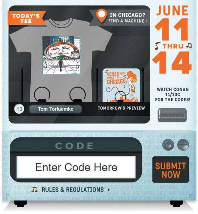 Conan Chicago T Shirt Vending 10729031