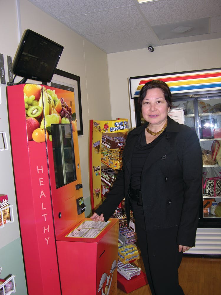 Sylvia comes to the market every day, but she rarely did when it was a bank of vending machines. She says the quality is better now, as well as the variety. &apos;It&apos;s been really great,&apos; she said.