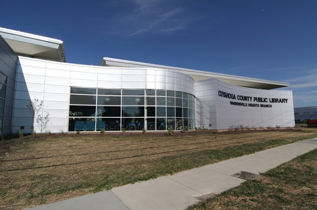 The new Warrensville Heights, Ohio library features a cafe with a vending bank.