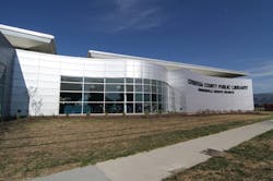 The new Warrensville Heights, Ohio library features a cafe with a vending bank. The new Warrensville Heights, Ohio library features a cafe with a vending bank.
