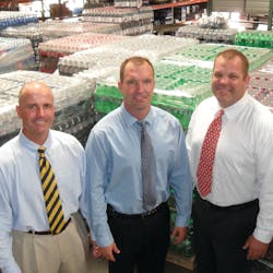 Partners Wade Stooks, left, Kevin Van Hazel and Chuck Walton have progressively moved to larger warehouses since starting the company from a garage.