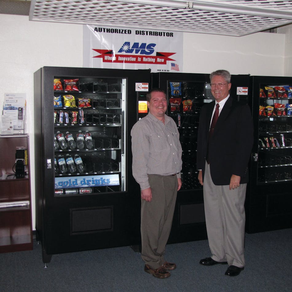 Keith Callahan (left), manager of the Glendale facility showed the new Wachtor Electronics location to AMS Western Regional Manager Tom Hutchison.