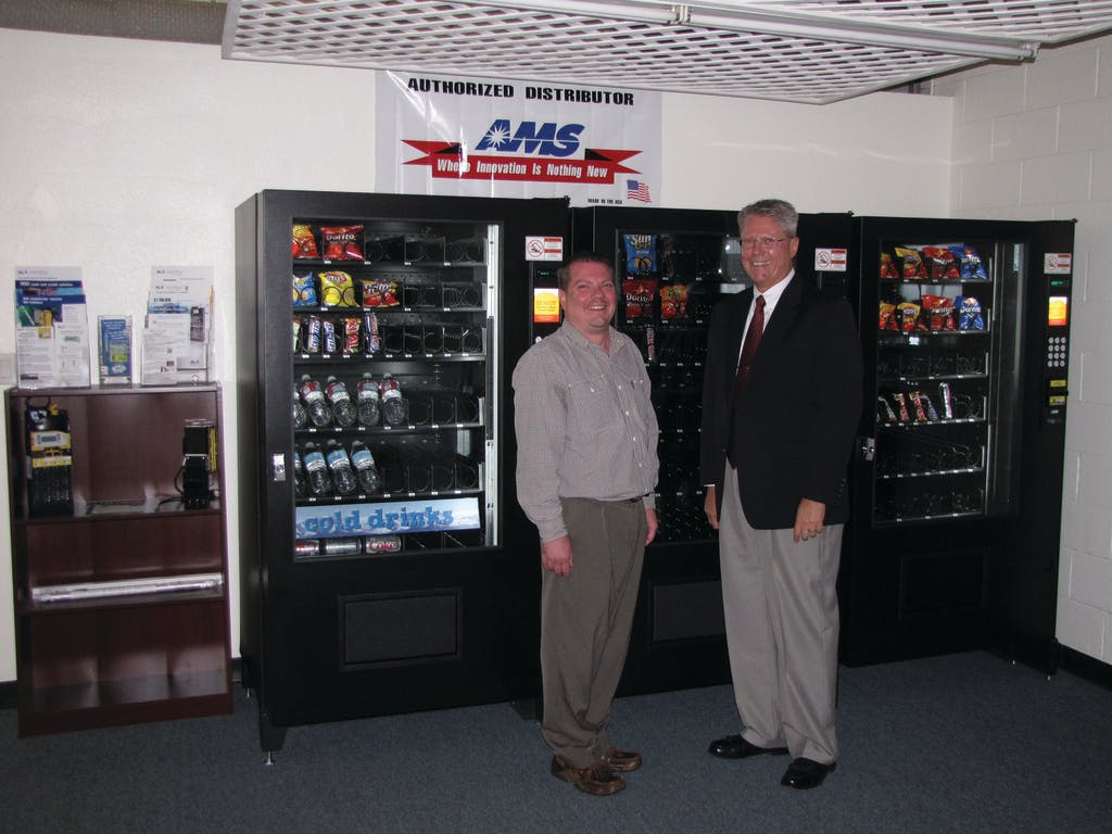 Keith Callahan (left), manager of the Glendale facility showed the new Wachtor Electronics location to AMS Western Regional Manager Tom Hutchison.