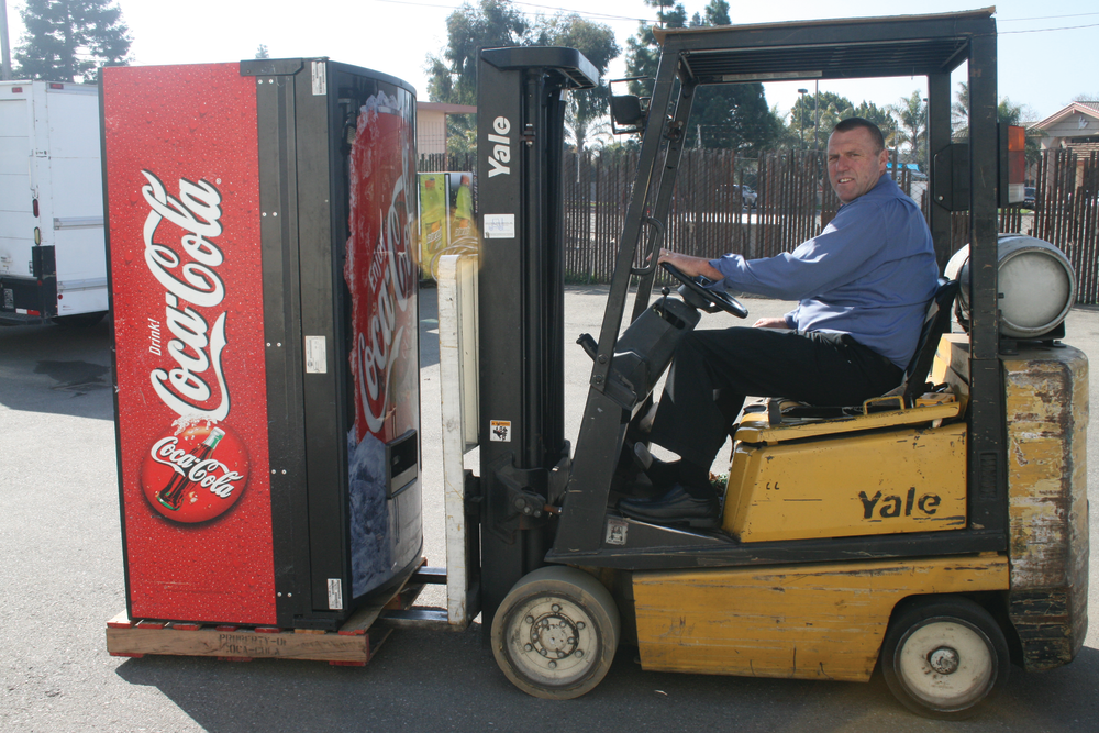 Joel Skidmore is a hands-on owner who moves equipment and helps with daily business.