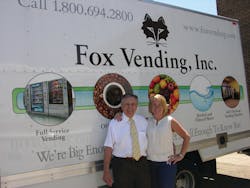 Founder James Fox and current president, Jennifer Fox, or father and daughter, run the Chicago, Ill. area vending operation.