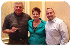 Golick Martin’s Joe Lanzilli, left, and Brian Mallahan receive the East Broker of the Year Award from General Mills’ East Regional Sales Manager, Cyndi Brodt. Golick Martin’s Joe Lanzilli, left, and Brian Mallahan receive the East Broker of the Year Award from General Mills’ East Regional Sales Manager, Cyndi Brodt.