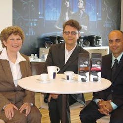 Michele J. Abo, left, and Ricky Khetarpaul, right, join the Lavazza Premium Coffee Corp Executive team under the direction of Ennio Ranaboldo, CEO of Lavazza North America.