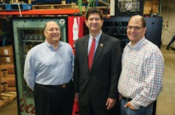 From left – Mark Stein, Congressman Schneider, Daniel Stein From left – Mark Stein, Congressman Schneider, Daniel Stein