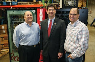 From left &ndash; Mark Stein, Congressman Schneider, Daniel Stein