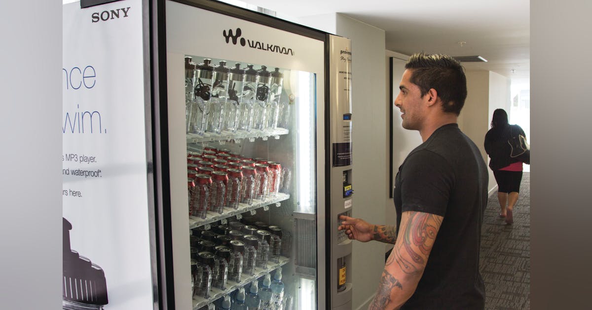 World s First Water Bottled Walkman Hits Vending Machines Vending Market Watch