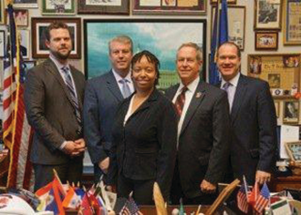 From left: Mickal McMath, MooreHaus; Randy Smith, Lightspeed; Nelea Johnson, NAMA; Congressman Joe Wilson; Eric Dell, NAMA