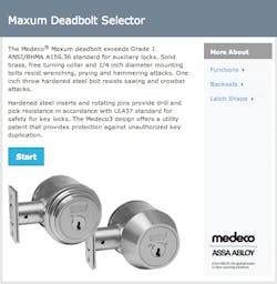 Medeco Deadbolt Selector 11315582 Medeco Deadbolt Selector 11315582
