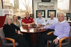 All Star Services is a family-owned business in its third generation. From left to right: Suzanne Smith, Director of Special Projects; Caroline Holden, Account Executive; Jon Holden, Customer Service Manager; Devin Smith, Purchasing Manager; Duncan Smith, Vice President Operations; Jeff Smith, President / CEO All Star Services is a family-owned business in its third generation. From left to right: Suzanne Smith, Director of Special Projects; Caroline Holden, Account Executive; Jon Holden, Customer Service Manager; Devin Smith, Purchasing Manager; Duncan Smith, Vice President Operations; Jeff Smith, President / CEO