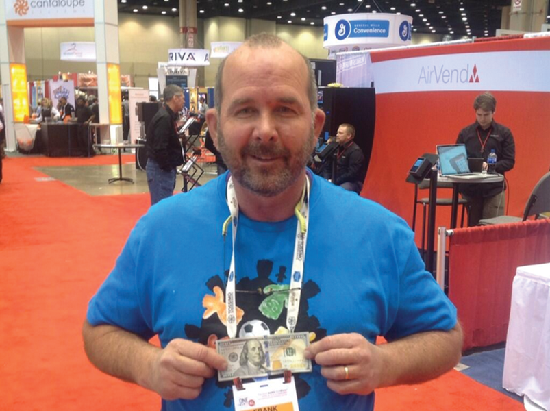 Frank was one of twelve winners in the 2014 Mondelez International & Automatic Merchandiser Wear It & Win It Contest