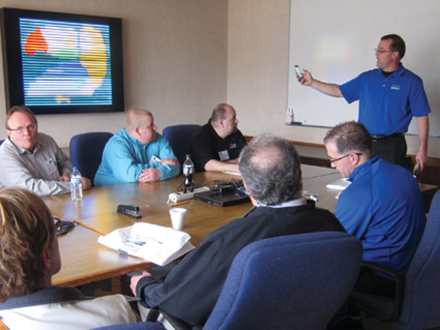 Todd Westby of Three Square Market hosting a seminar.