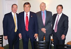 From left: Eric Dell, Congressman Dutch Ruppersberger, David Meyers and Craig Kushner
