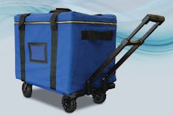 4-Wheel Rolling Supply Bag with Heavy Duty Wheels and Keyless