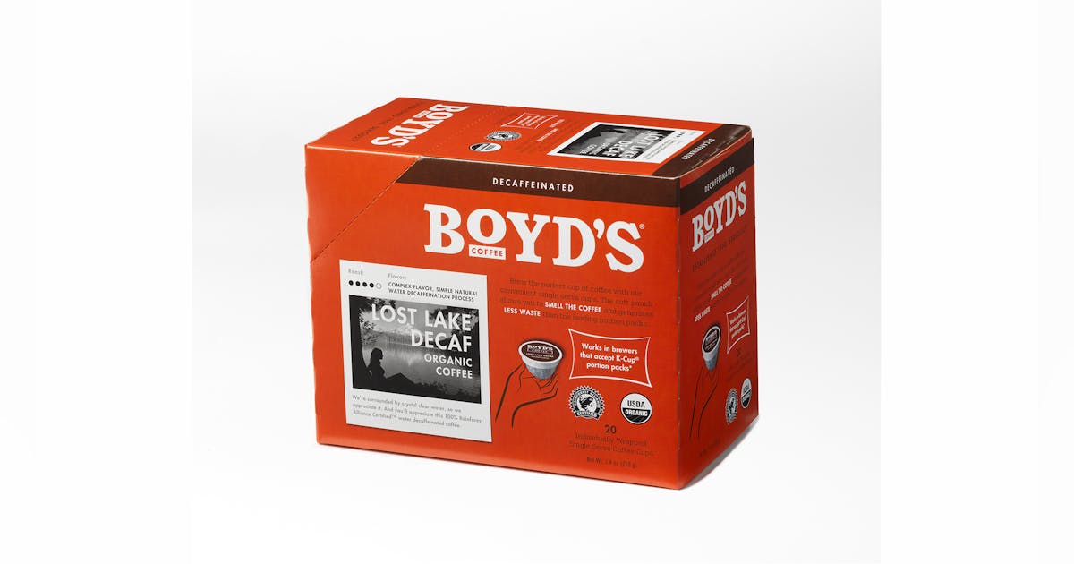 Boyd s Single Serve Lost Lake Decaf Organic Coffee Vending