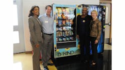 Joan Shorter, Director Department of Food & Nutrition Services, PG County Public Schools; Craig Kushner, Monumental Vending; Audrey Rowe, Administrator for the Food and Nutrition Service, USDA; Pat Dombroski, Administrator, USDA, FNS, Mid-Atlantic Region. Joan Shorter, Director Department of Food & Nutrition Services, PG County Public Schools; Craig Kushner, Monumental Vending; Audrey Rowe, Administrator for the Food and Nutrition Service, USDA; Pat Dombroski, Administrator, USDA, FNS, Mid-Atlantic Region.