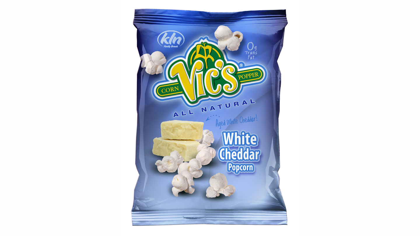 Vic's White Cheddar Popcorn From KLN Family Brands Vending Market Watch