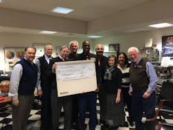 Left to right, Michael Vlahos, Jim Walls, Dave Gellman, Dan Myers, Sergeant Darrell, Bob Melikian, Bonnie Natal, Mindi Ruths and Frank Oldt. Left to right, Michael Vlahos, Jim Walls, Dave Gellman, Dan Myers, Sergeant Darrell, Bob Melikian, Bonnie Natal, Mindi Ruths and Frank Oldt.