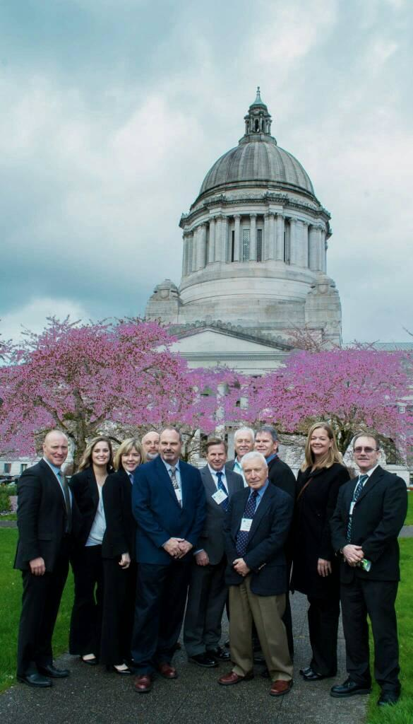 First Row: Brad Boswell, NAVA Washington Legislative Consultant; Ashley Grater, BBI; Sandy Larson, NAMA Sr. Director of Government Affairs; Steve Vargas, Atnip Co, NAVA President; Brad Olney, Canteen; John Neidiver, BBI; Vickie Dargon, Mondel&emacr;z; Kelly Vaders, Evergreen Vending Second Row: Shawn Martin, Fiesta Food Services; Bruce Brinton, Evergreen Vending; Jeff Hemp, Automat/Coca-Cola