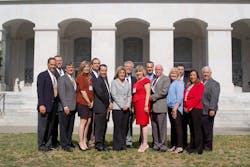 First Row, left to right: Chip English, Continental Vending and CAVC Secretary; Larry Atnip, Atnip Company, NAMA Board Member; Jennifer Skidmore, J & J Vending, CAVC Board Member; Robert Donohue, Canteen Sacramento, CAVC 1st Vice President; Sali Johnson, Pepsico, CAVC Board Member; Sandy Larson, NAMA Senior Director, Government Affairs; Mark Kelley, General Mills, CAVC Board Members; Janette Carter, BBI-Focus, CAVC President; Carianne Skinner, Coca-Cola; Dan Marchetti, Rendezvous Music & Vending Second Row, left to right: Joel Skidmore, J & J Vending; Dan Walsh, Vistar and CAVC 2nd Vice President; Pete Tullio, Gourmet Coffee Service and NAMA Chairman; Paul Tullio, Gourmet Coffee Service, CAVC Board Member; Andy Cleveland, Rendezvous Music & Vending, CAVC Board Member First Row, left to right: Chip English, Continental Vending and CAVC Secretary; Larry Atnip, Atnip Company, NAMA Board Member; Jennifer Skidmore, J & J Vending, CAVC Board Member; Robert Donohue, Canteen Sacramento, CAVC 1st Vice President; Sali Johnson, Pepsico, CAVC Board Member; Sandy Larson, NAMA Senior Director, Government Affairs; Mark Kelley, General Mills, CAVC Board Members; Janette Carter, BBI-Focus, CAVC President; Carianne Skinner, Coca-Cola; Dan Marchetti, Rendezvous Music & Vending Second Row, left to right: Joel Skidmore, J & J Vending; Dan Walsh, Vistar and CAVC 2nd Vice President; Pete Tullio, Gourmet Coffee Service and NAMA Chairman; Paul Tullio, Gourmet Coffee Service, CAVC Board Member; Andy Cleveland, Rendezvous Music & Vending, CAVC Board Member
