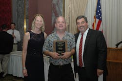 Mary Ellen Cameron, Program Director, Lifeworks with Sam Cohen, 2015 Anthony J. Calderone Award Recipient and Chris Page, Vice President, Lifeworks (photo by John Ring) Mary Ellen Cameron, Program Director, Lifeworks with Sam Cohen, 2015 Anthony J. Calderone Award Recipient and Chris Page, Vice President, Lifeworks (photo by John Ring)