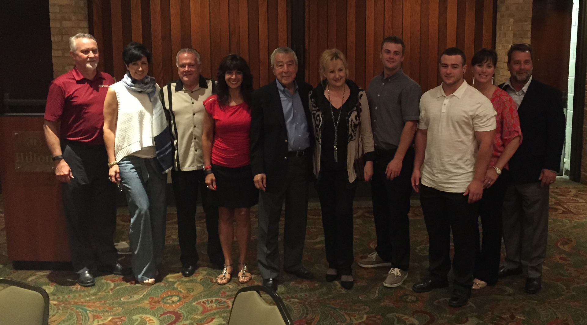 Gumma Family - From Left to Right: Jeff Yoder, Annette Yoder, Ray Cowin, Patti Gumma, Frank Gumma, Meli Gumma, Joe Gumma, Lou Gumma, Ralene Gumma, Vince Gumma.